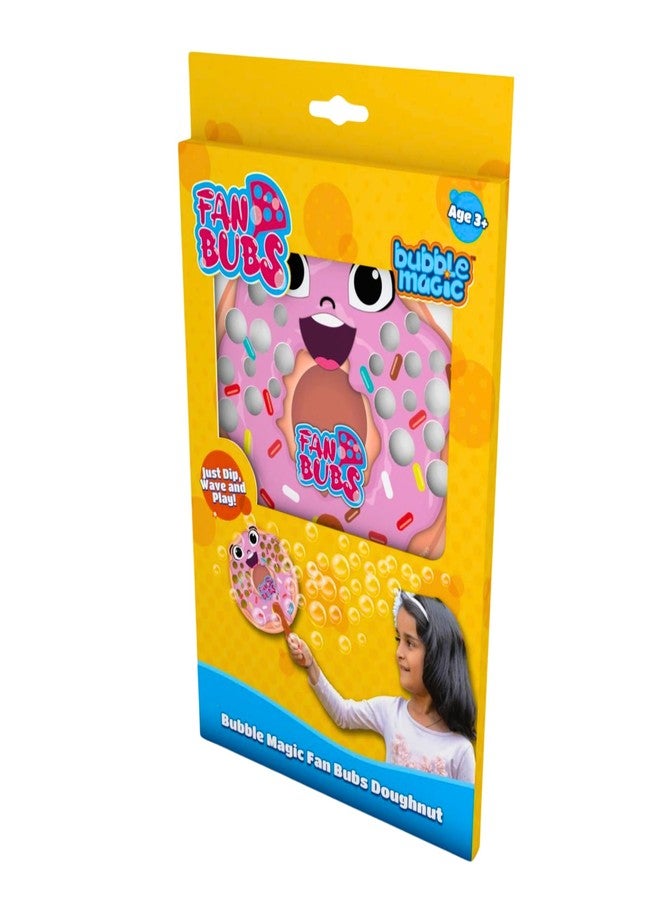 Bubble Magic Fan Bubs Doughnut, Bubble Solution with Hand Fan for The Kids 3 Year and Above, Multicolor, FB50015 - Image 2